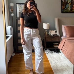 Aritzia White Cargo Pants
